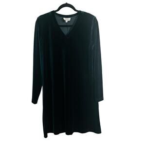 R.J. Collection by Chelsea Rousso Emerald Green Velvet Dress Jewel Tone Size 10